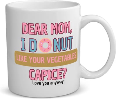 Akyol - dear mom i donut koffiemok - theemok - Moeder - mama - verjaardagscadeau - verjaardag - cadeau voor mama - cadeau - kado - geschenk - gift - mama artikelen - moederdag - 350 ML inhoud
