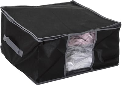 5Five Dekbed/kussen opberghoes - zwart - vacuumzak - 40 x 40 x 25 cm - Dekbedhoes - Beschermhoes