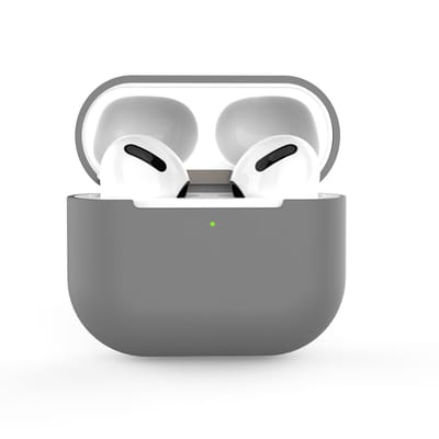 Étui pour écouteurs sans fil Bluetooth ultra fin et souple en silicone liquide pour écouteurs IOS 3Milk grise