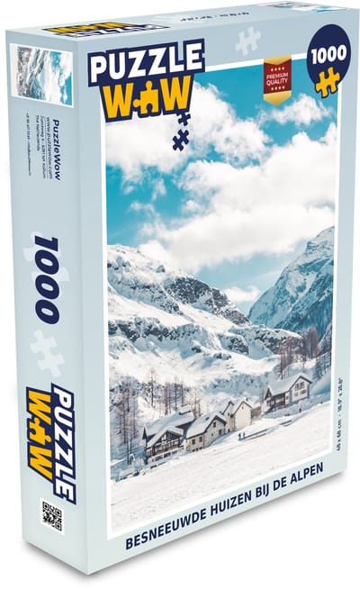 Puzzel Alpen - Huis - Berg - Lucht - Legpuzzel - Puzzel 1000 stukjes volwassenen