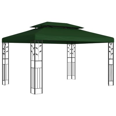 vidaXL - Prieel - 3,97 - x - 2,96 - x - 2,68 - m - Groen - Polyester - en - Staal