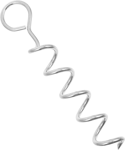 Honden Grondanker - Hondenpaal Hondenstok - Hond Vastzetten - Spiraalvormig Ontwerp - 31 cm - Zilver