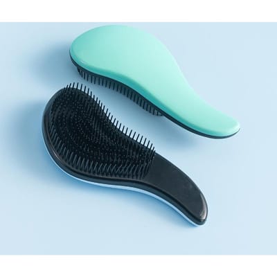 Peigne à cheveux, masseur de cuir chevelu, démêlant magique, brosse démêlante, anti-vis, antistatique, outils de coiffure, peigne à nœuds de style professionnel vert