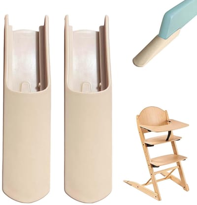 Kinderstoel Kantelbeveiliging - Veiligheidsvoetjes Stoel - Veilig Zitten - Vergroot Steunvlak - 2 Stuks - Houtkleur