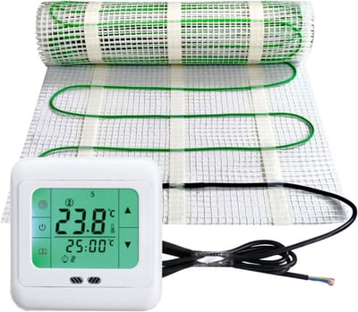 Elektrische vloerverwarming mat - Onderbouw verwarming - Comfortabele woonruimte - TWIN technologie kabel - 7m² - Wit
