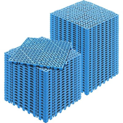 Modulaire In elkaar grijpende Kussens, Pak van 50 30 x 30 cm Verbindings Drainage Matten, Zachte PVC In elkaar grijpende Drainage Vloertegels, Antislip Drainagegaten voor