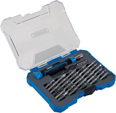 Precisie Schroevendraaier Set - Klein Gereedschap - Klusjes Binnen - Gehard Staal - 32 Stuk - Blauw