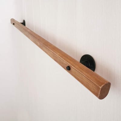 Antislip Trapleuning - Wandbeugel Hout - Veilig Traplopen - Eenvoudige Montage - 50-280 cm - Houtkleur