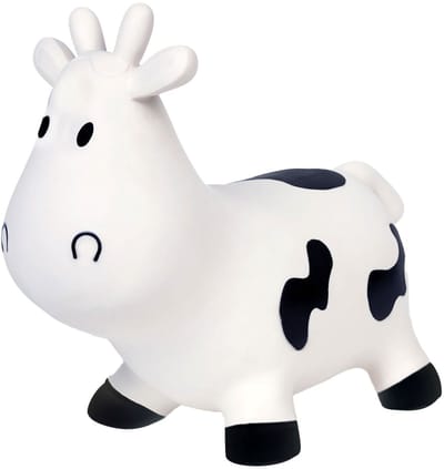 BS Toys Skippydier - Springkoe Jumpbal - Speelgoed Hopperbal - Jumping Dieren - Bounce bal koe - Kinderspeelgoed - Speelgoed 2 Jaar - Inclusief Pomp - Tot 50 kg Gewicht - Cadeau kind