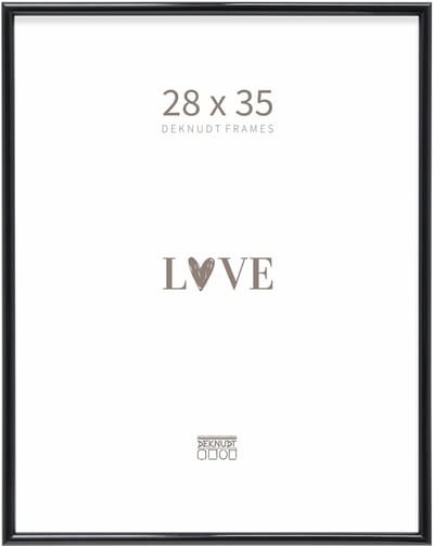 Deknudt Frames fotolijst S011S2 - smal zwart in kunststof - 28x35 cm