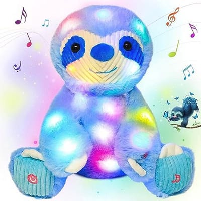 LED Muzikaal Pluche Dier 33 cm voor Kinderen - Instelbaar Volume - Ideaal Cadeau voor Peuters en Meisjes