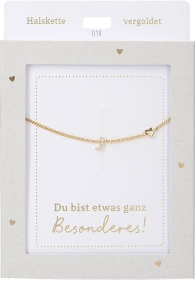 Depesche ketting goudkleurig filigrain hartje verstelbaar 42-47 cm.