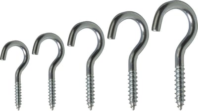 AMIG Schroefhaken Set - 84-delig - verzinkt staal - zilver - DHZ ijzerwaren - A merk kwaliteit