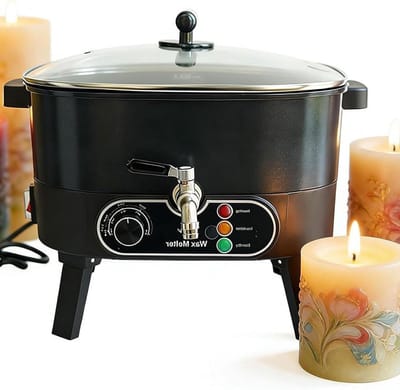 Kaars Wax Smelter - Wax Melter - Kaarsen Maken - Nauwkeurige Temperatuurregeling - 6 Liter Capaciteit - Zwart