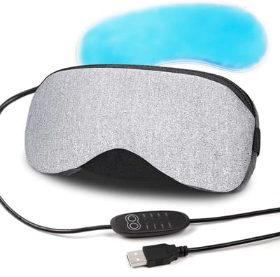 Ynkkvre - Slaapmasker - Verwarmd Oogmasker - Stoomkatoenen Masker - 5 Temperatuurniveaus Tot 50°C En 10-30 Min Automatische Uitschakeling - 1 Stuk - Voor Vermoeide Ogen En Wallen