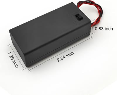 Batterijhouder 9V - Accuhouder Set - Experimenten en Projecten - Met Aan/Uit Schakelaar - 6 Stuks - Zwart