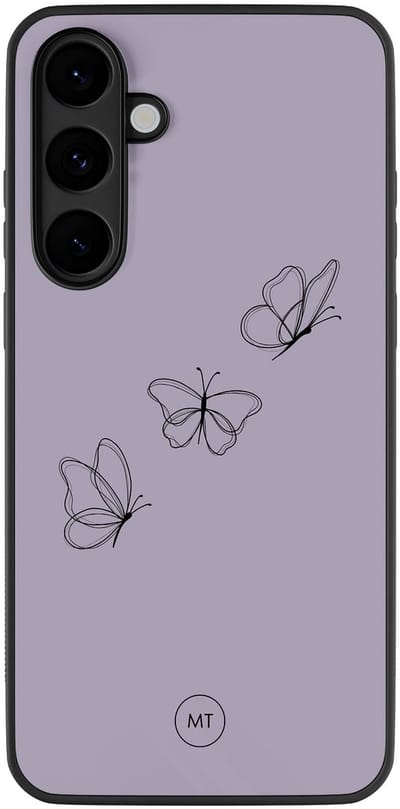 Hoesje geschikt voor Samsung Galaxy S25 FE - Vlindertjes - TPU Hard Case Backcover - Multi - Mooie Telefoonhoesjes