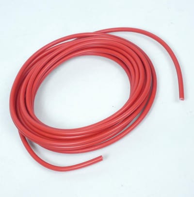 Fils électrique haute tension de bougie rouge Ø5mm rouleau de 5m pour mobylette