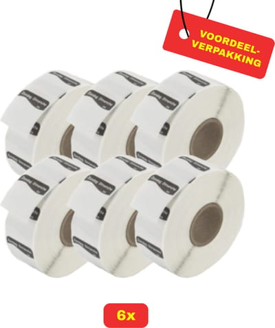 6X HACCP stickers met schrijfvlak Rol "Zondag" - Voordeelverpakking!