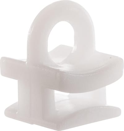gordijn glijders breedspoor (rail / railroede) met 6 mm gleuf) rail 100 stuks (bovenkant 9 x 10 mm)