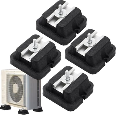 Bevestigingsplaat Airco - Montageset Buitenunit - Stabiele Grondinstallatie - Anti-trillingsondersteuning - 27x8x27 cm