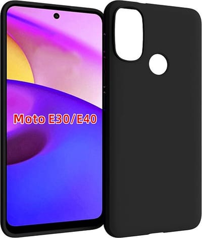 Hoesje Geschikt voor Motorola Moto E30 - Hoesje Motorola Moto E40 - Zwart Siliconen Case