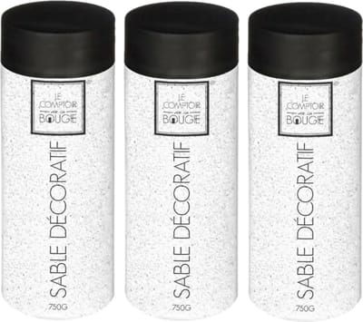 Atmosphera decoratie zand - 3x - wit - 750 gram - Zandkorrels/hobby vulmateriaal