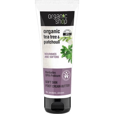 Organic Shop Organic Tea Tree &amp; Patchouli Foot Cream Butter 75 ml