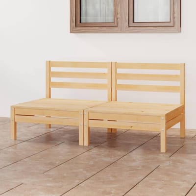 Houten Tuinbank - Modulaire Zitbank - Buiten Ontspannen - Flexibel Indelingssysteem - 63.5 x 63.5 cm - Bruin