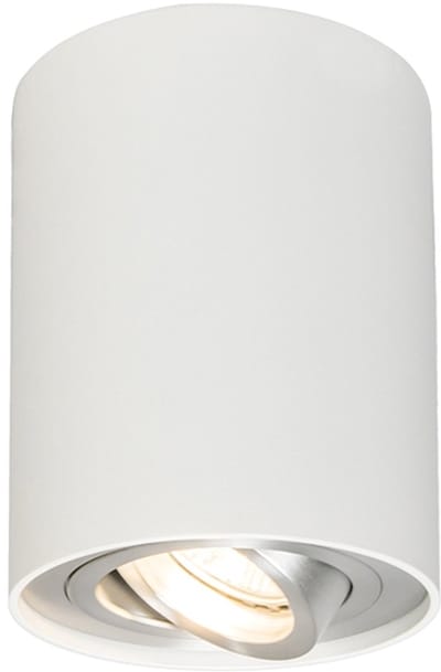 QAZQA rondoo up - Design Plafondspot | Spotje | Opbouwspot - 1 lichts - Ø 95 mm - Wit - Woonkamer | Slaapkamer | Keuken