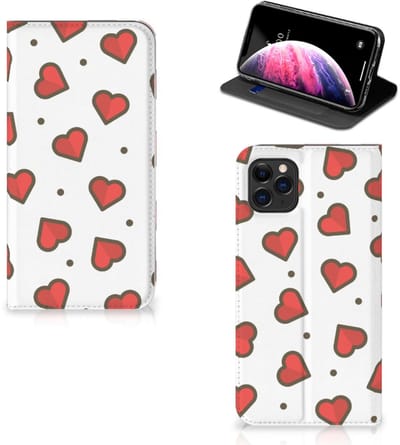 Apple iPhone 11 Pro Max Hoesje met Magneet Hearts