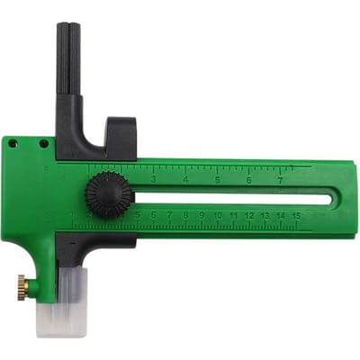 1PCS Cirkelsnijder Verstelbare Cirkelvormige Snijgereedschap voor het Maken van Stoffen Ambachten DIY Scrapbook Kunst Ambacht Gereedschap Cirkel Papiersnijder groen