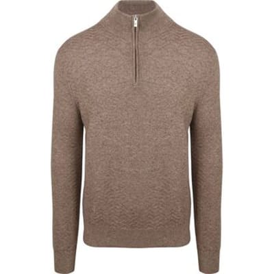 R2 Pullover Halfzip Weave Structure Taupe - Maat XXL - Heren - Quarter zip