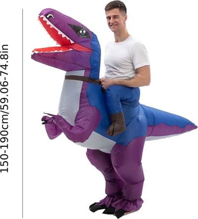 Nivard Halloween Outfit - Halloween Kostuum - Pak - Opblaasbaar Kostuum - Costume - Carnaval - Volwassenen - Dinosaurus - Carnavalskleding - Dames & Heren