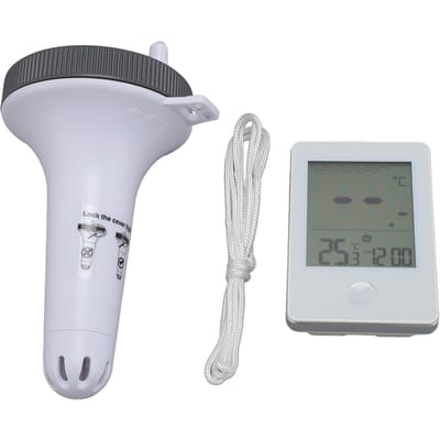 Zwembadthermometer met digitaal display Gemakkelijk af te lezen Waterdichte drijvende draadloze zwembadthermometer voor white