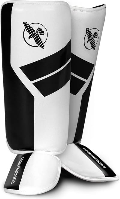 Hayabusa S4 Jeugd-scheenbeschermers - Wit - Maat L/XL