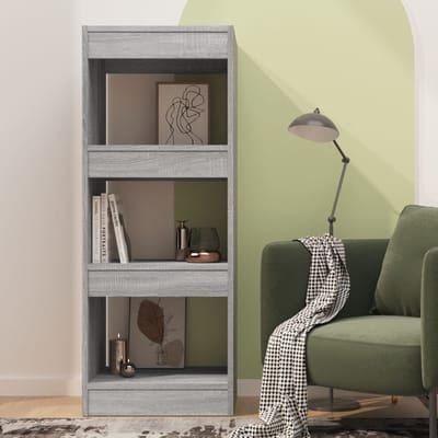 vidaXL - Boekenkast/kamerscherm - 40x30x103 - cm - bewerkt - hout - grijs - sonoma