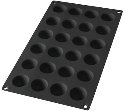 Lékué Bakvorm 24 Halve Bollen - Siliconen - Black