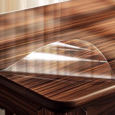 Tafelkleed Beschermer - Tafelhoes PVC - Bureau Beschermen - Krimpvrij Ontwerp - 65x65 cm - Transparant