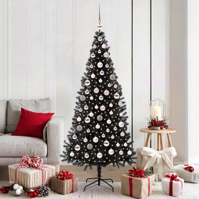vidaXL - Kerstboom - Zwart - 180 - cm - PVC