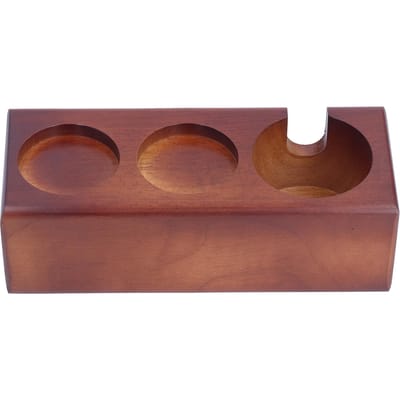 3?Sleuven Hout Koffie Tamper Houder Portafilter Opslag Stand Tamping Station Organizer Koffie bruin