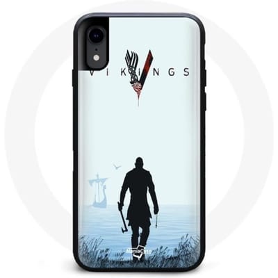 Coque pour Iphone XR - Vikings - Ragnar Lothbrok - Souple - Noir - Protection