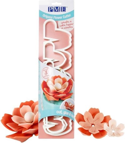 PME Origami Flower Cutter - Japanse stijl uitsteekvormen - Set van 3