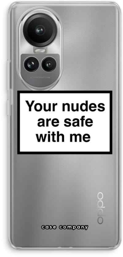 Case Company® - Hoesje geschikt voor Oppo Reno 10 Pro hoesje - Safe with me - Soft Cover Telefoonhoesje - Bescherming aan alle Kanten en Schermrand