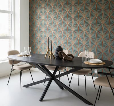 Eettafel Deens Ovaal Mangohout Zwart – Stijlvolle Design Tafel voor Woonkamer & Eetkamer – Novihome