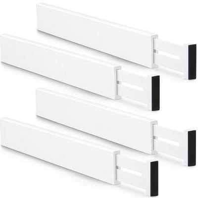 BOTC Ladeverdeler - Lade Organizer - Verstelbaar 43–56 cm - 4 Stuks - Wit