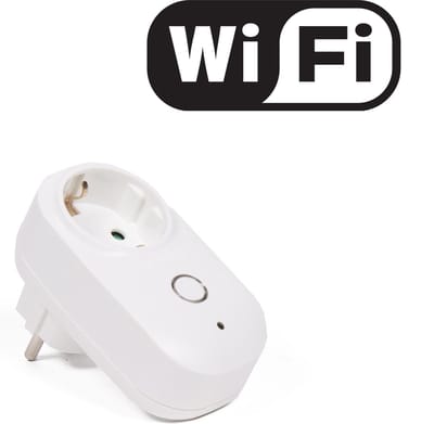 Benson Slimme wifi-stopcontact met randaarde - wit - 3500W - compatibel met Google Home