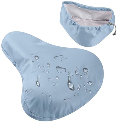 Dailygoods - Fietszadelhoezen, fietszadelhoes, regenbescherming, fietszadelhoes, waterdicht, elastisch, waterdicht, voor de meeste fietsen, hemelsblauw