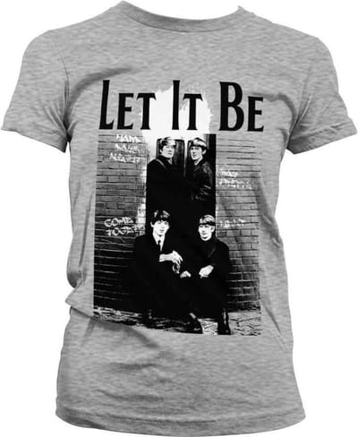 The Beatles Dames Tshirt -S- Let It Be Grijs