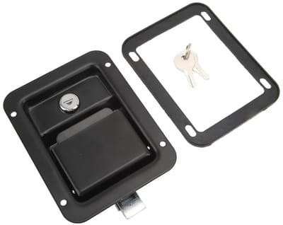 Trailer Deur Latch RVS voor Trucks en Campers - Zware Roestvrij Stalen Bevestiging 140x108mm met 2 Sleutels voor Veiligheid en Duurzaamheid